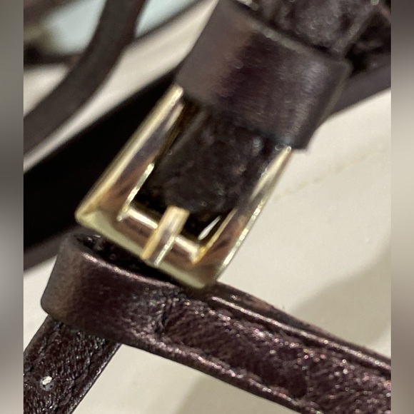 Geox Respira Brown Leather Sandals Gold Tone Hardware size 9.5/ 10 US - Picture 3 of 13